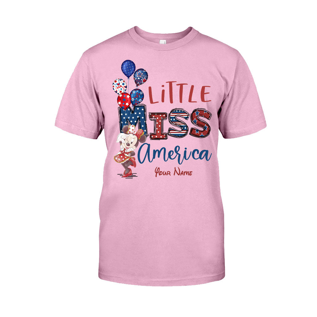 Little Miss - Personalized Independence Day Mouse T-shirt and Hoodie
