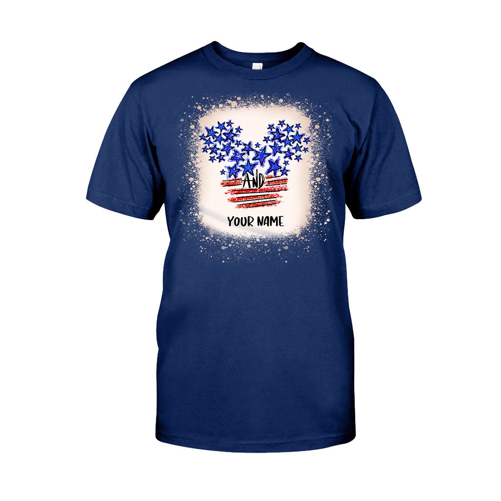 Stars And Stripes Mouse Ears - Personalized Independence Day T-shirt and Hoodie
