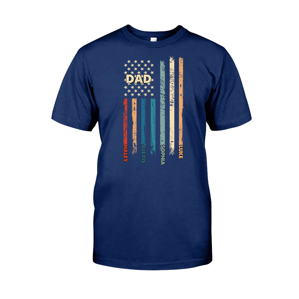 Stars And Stripes - Personalized Independence Day Father T-shirt and Hoodie
