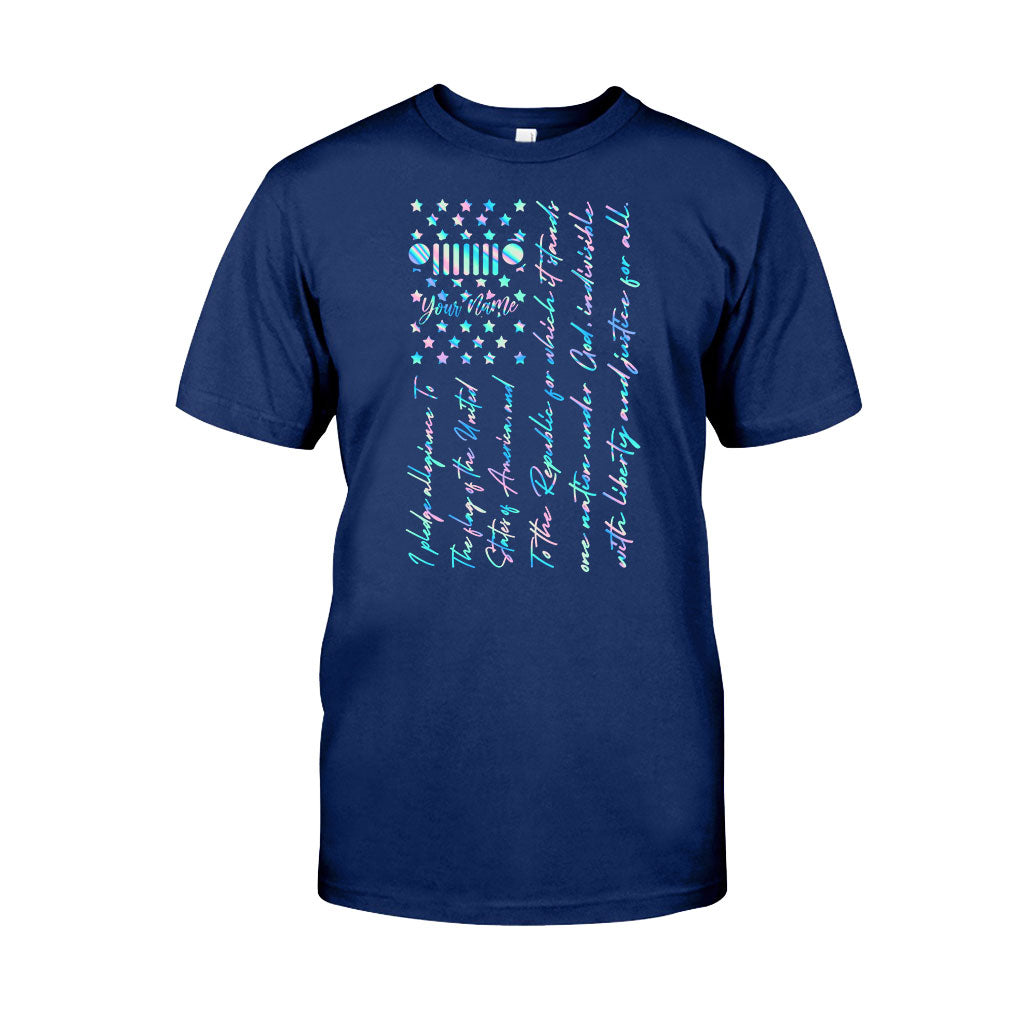 Jp Lovers Pledge Of Allegiance - Personalized Independence Day Car T-shirt and Hoodie