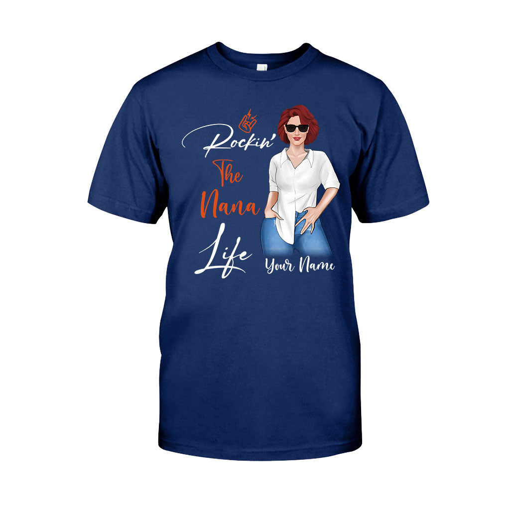 Rockin The Nana Life - Personalized Grandma T-shirt and Hoodie