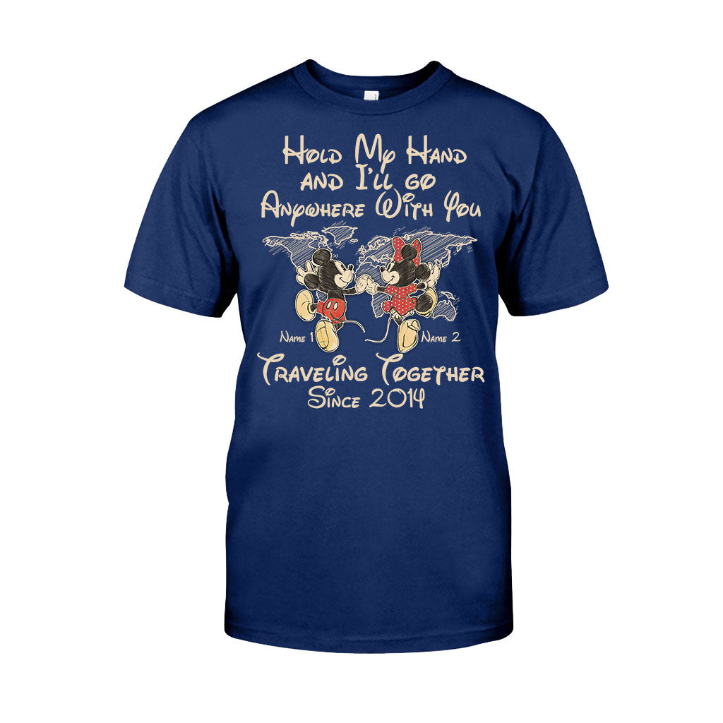 Hold My Hand - Personalized Couple Mouse T-shirt and Hoodie