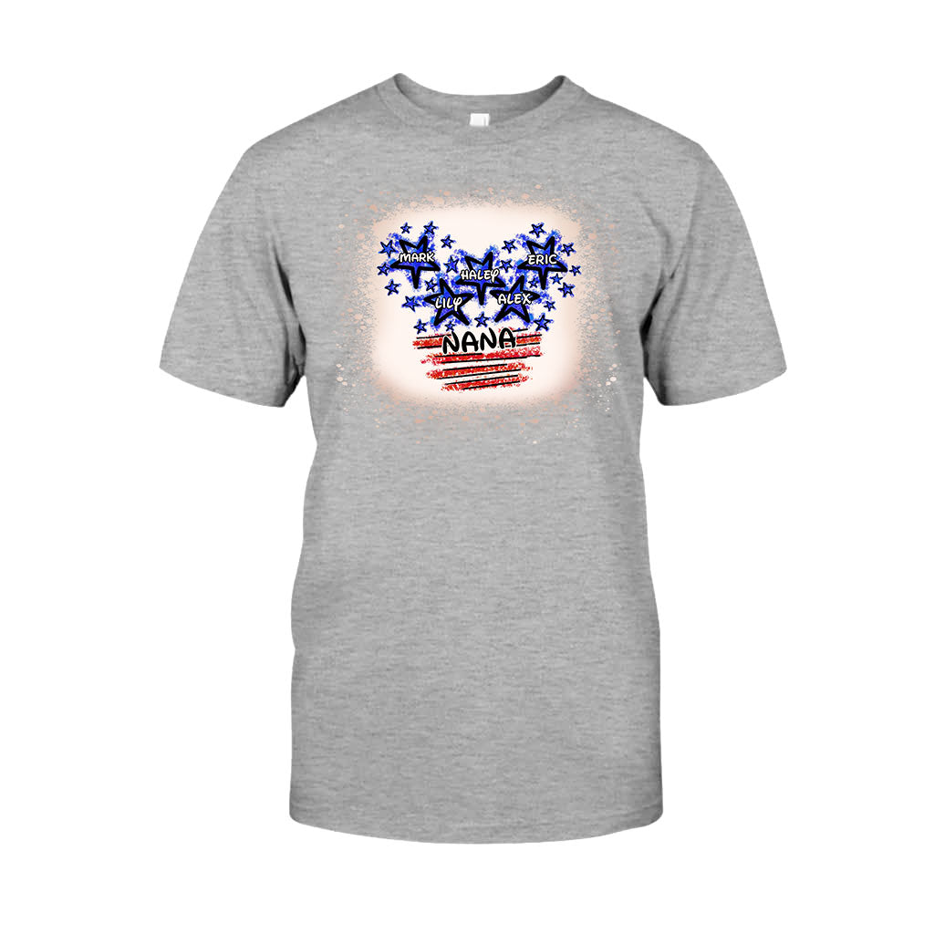 Stars And Stripes Nana - Personalized Independence Day Grandma T-shirt and Hoodie