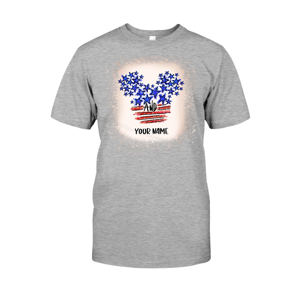 Stars And Stripes Mouse Ears - Personalized Independence Day T-shirt and Hoodie