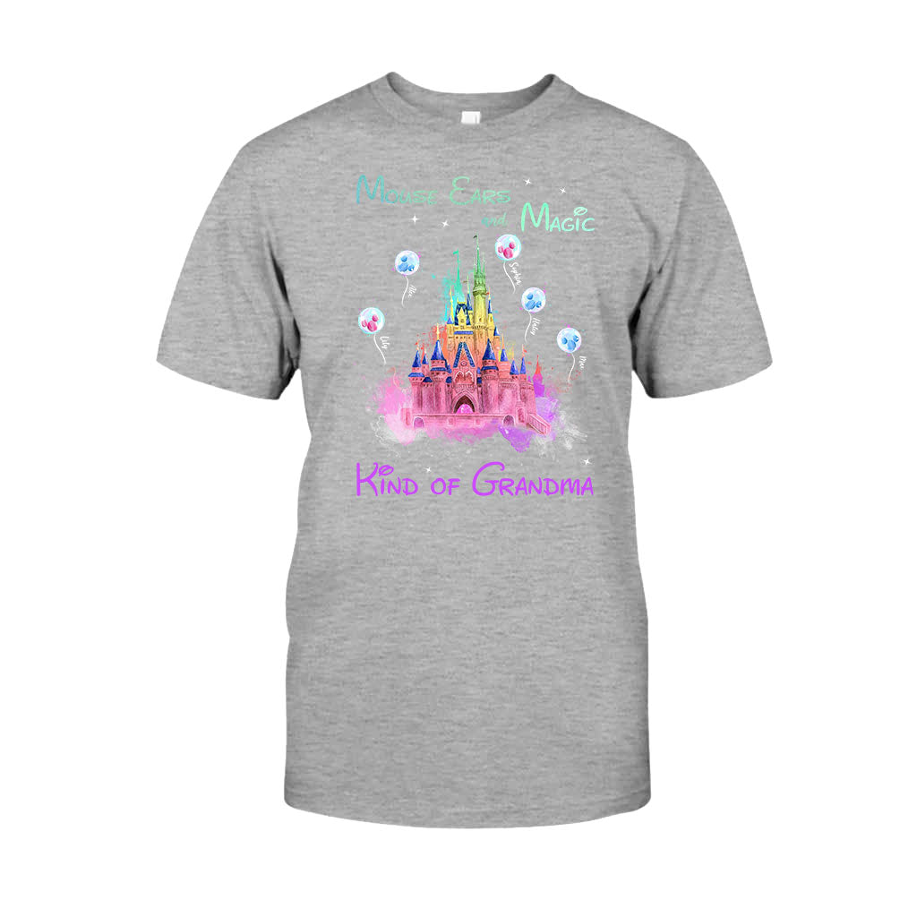 Mouse Ears And Magic Kind Of Grandma - Personalized Mouse T-shirt and Hoodie