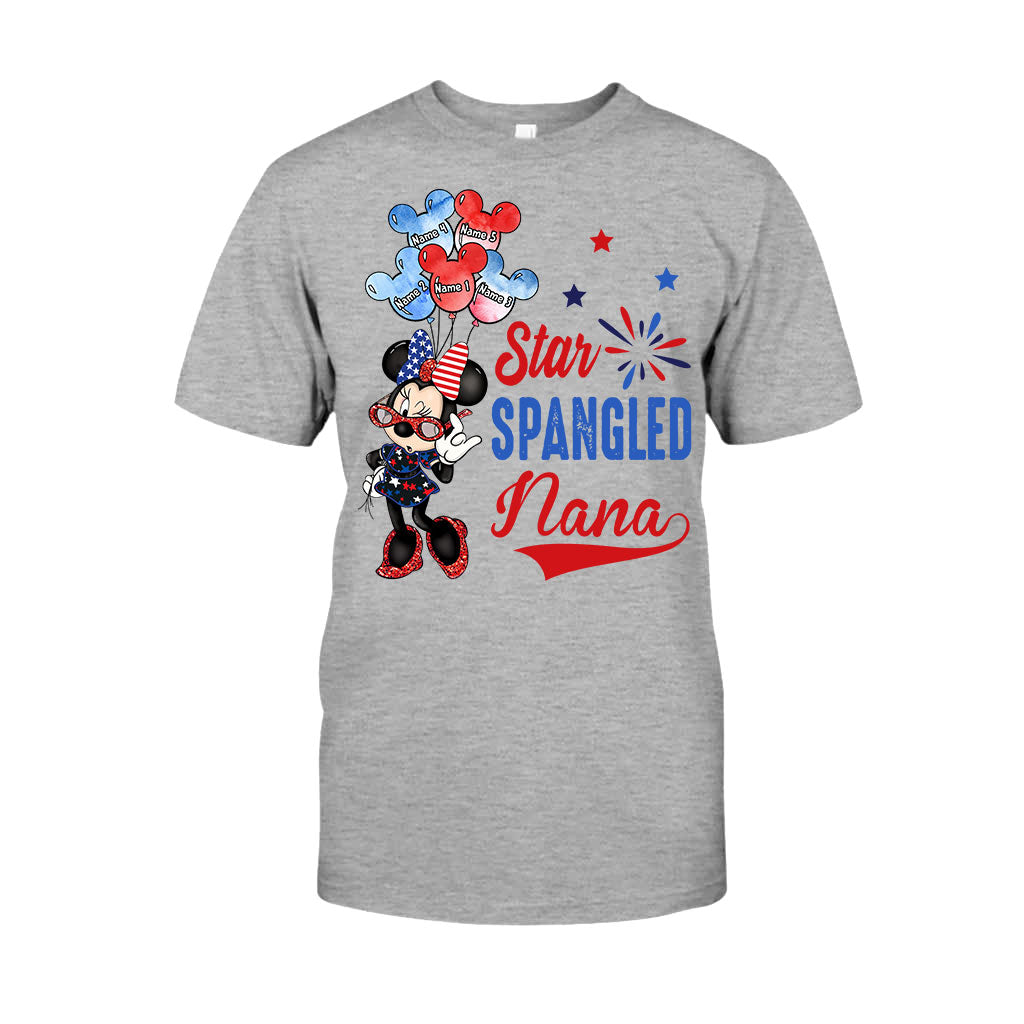 Star Spangled Nana - Personalized Independence Day Grandma T-shirt and Hoodie