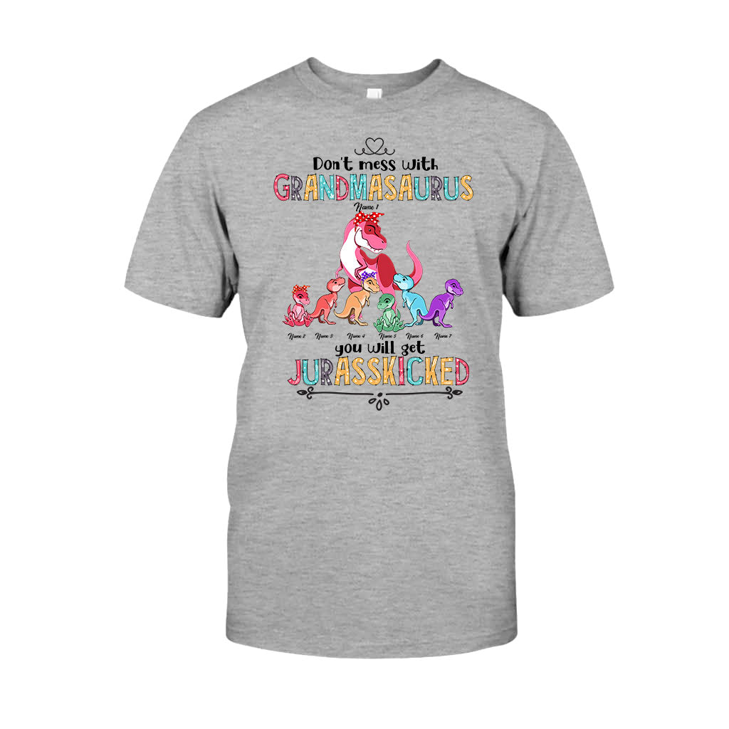 Don't Mess With Grandmasaurus - Personalized Grandma T-shirt and Hoodie