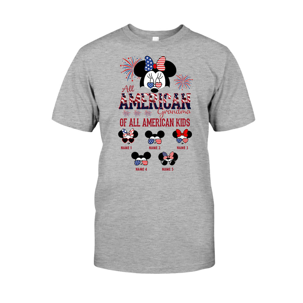 All American Grandma - Personalized Independence Day T-shirt and Hoodie