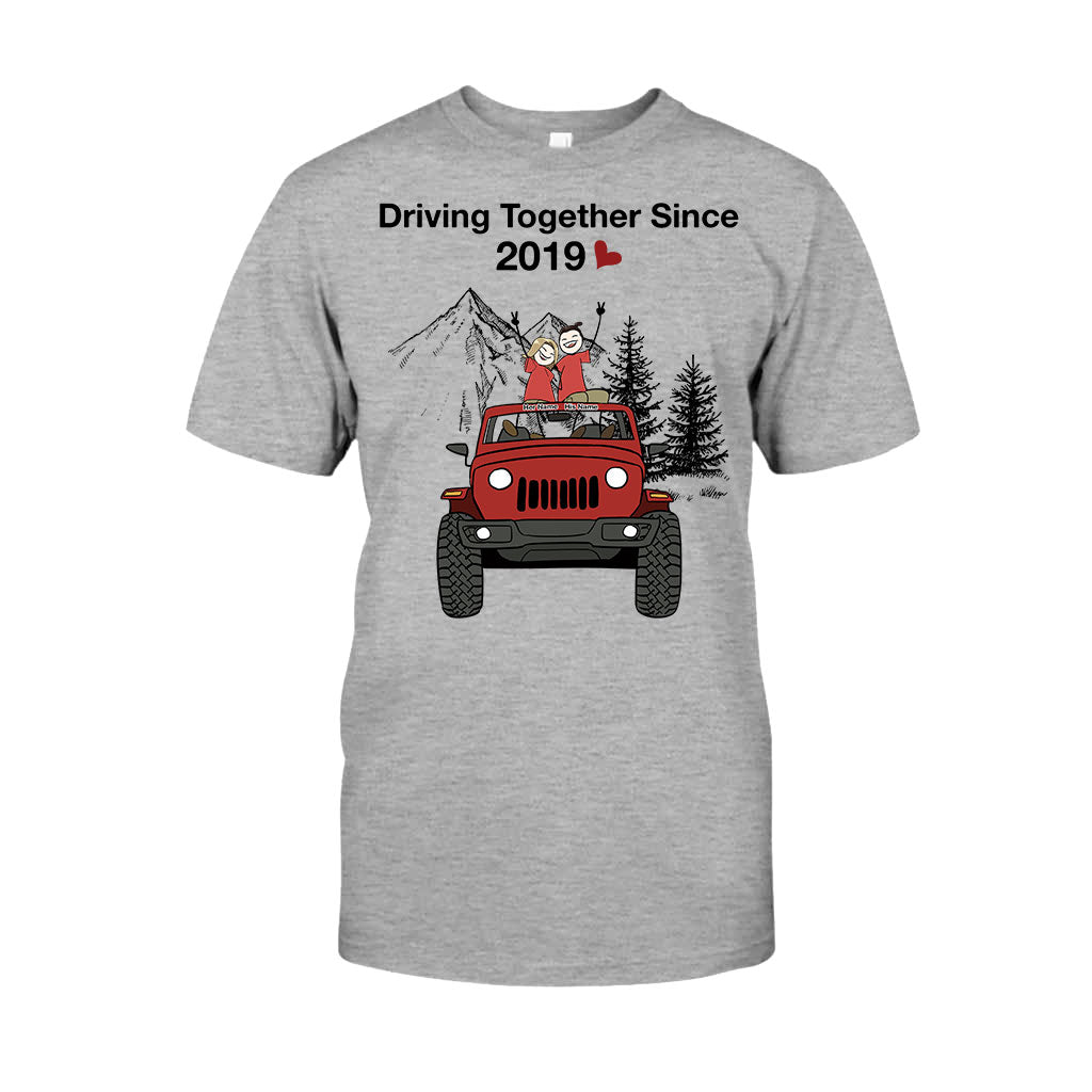 Driving Together Since - Personalized Couple Car T-shirt and Hoodie