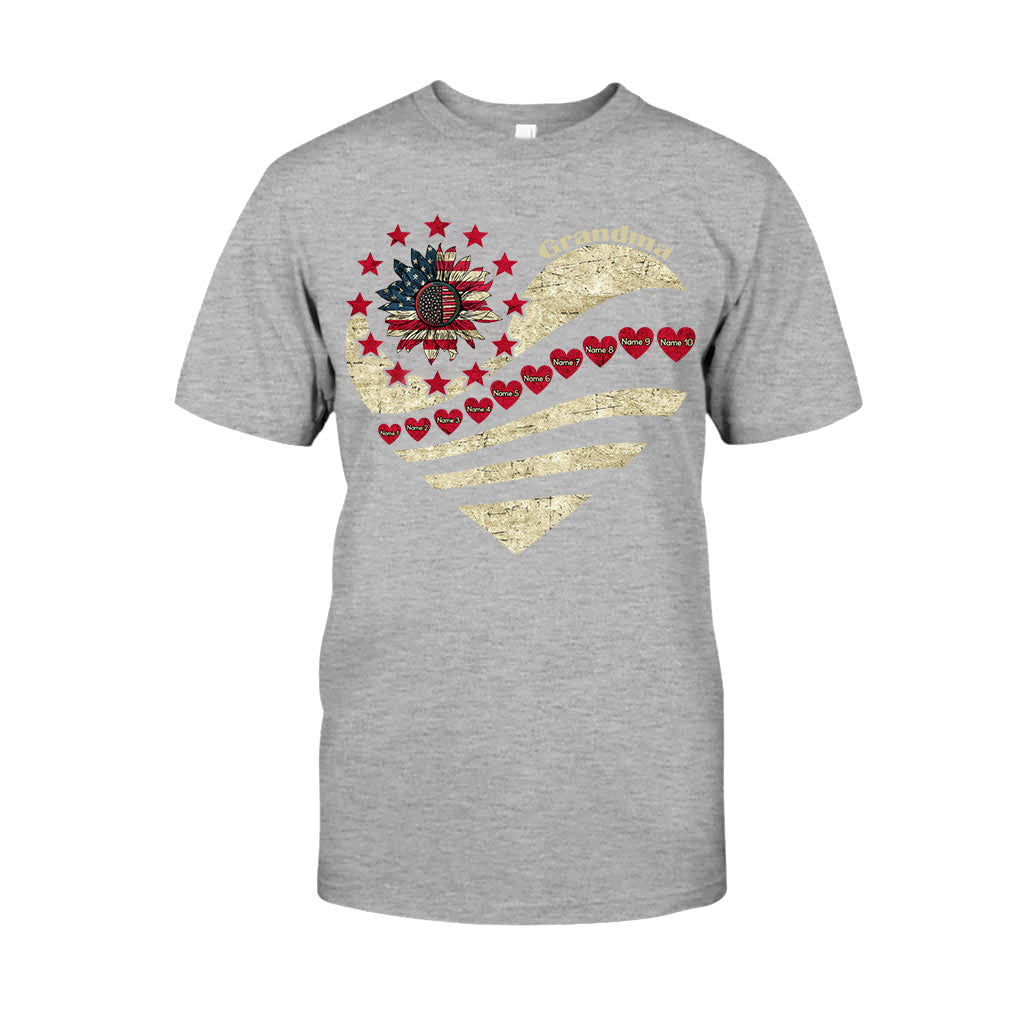 Grandma - Personalized Independence Day T-shirt and Hoodie