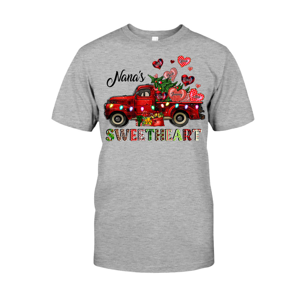 Nana's Sweetheart - Chrsitmas Personalized Grandma T-shirt and Hoodie