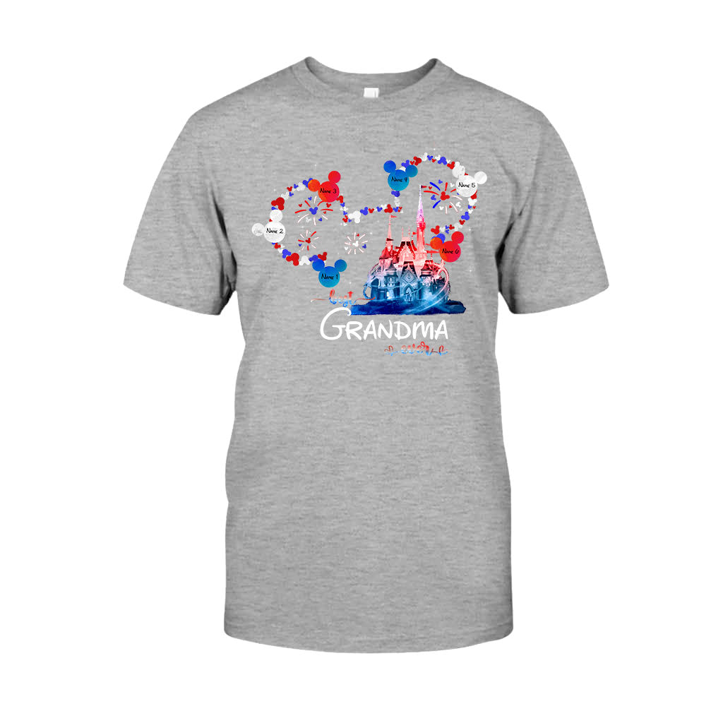 Best Grandma Ever - Personalized Independence Day Mouse T-shirt and Hoodie