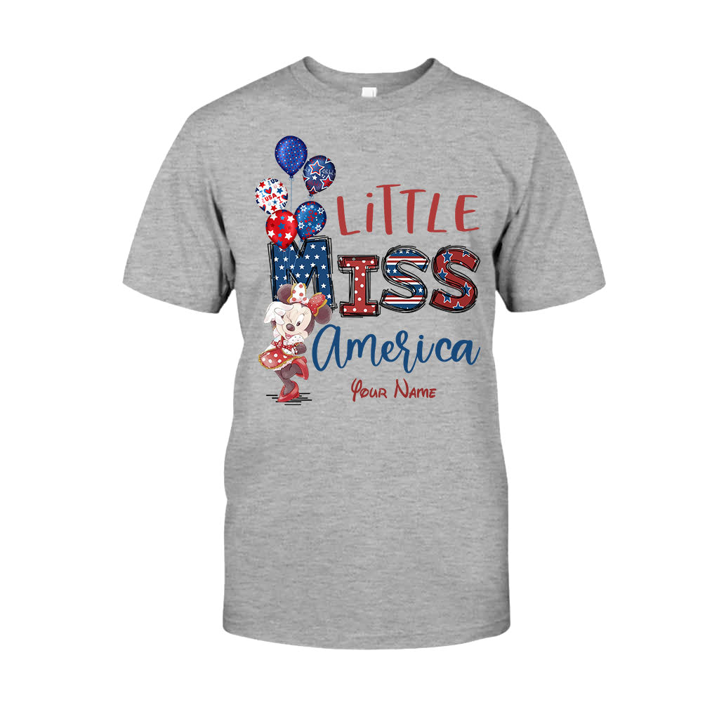 Little Miss - Personalized Independence Day Mouse T-shirt and Hoodie