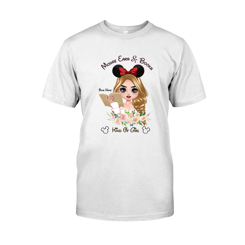 Mouse Ears And Book Kind Of Girl - Personalized T-shirt and Hoodie
