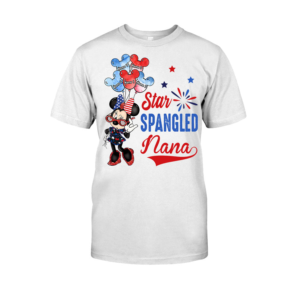 Star Spangled Nana - Personalized Independence Day Grandma T-shirt and Hoodie