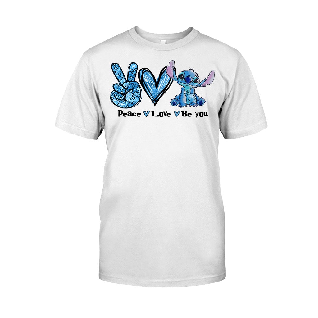 Peace Love Be You - Autism Awareness T-shirt and Hoodie