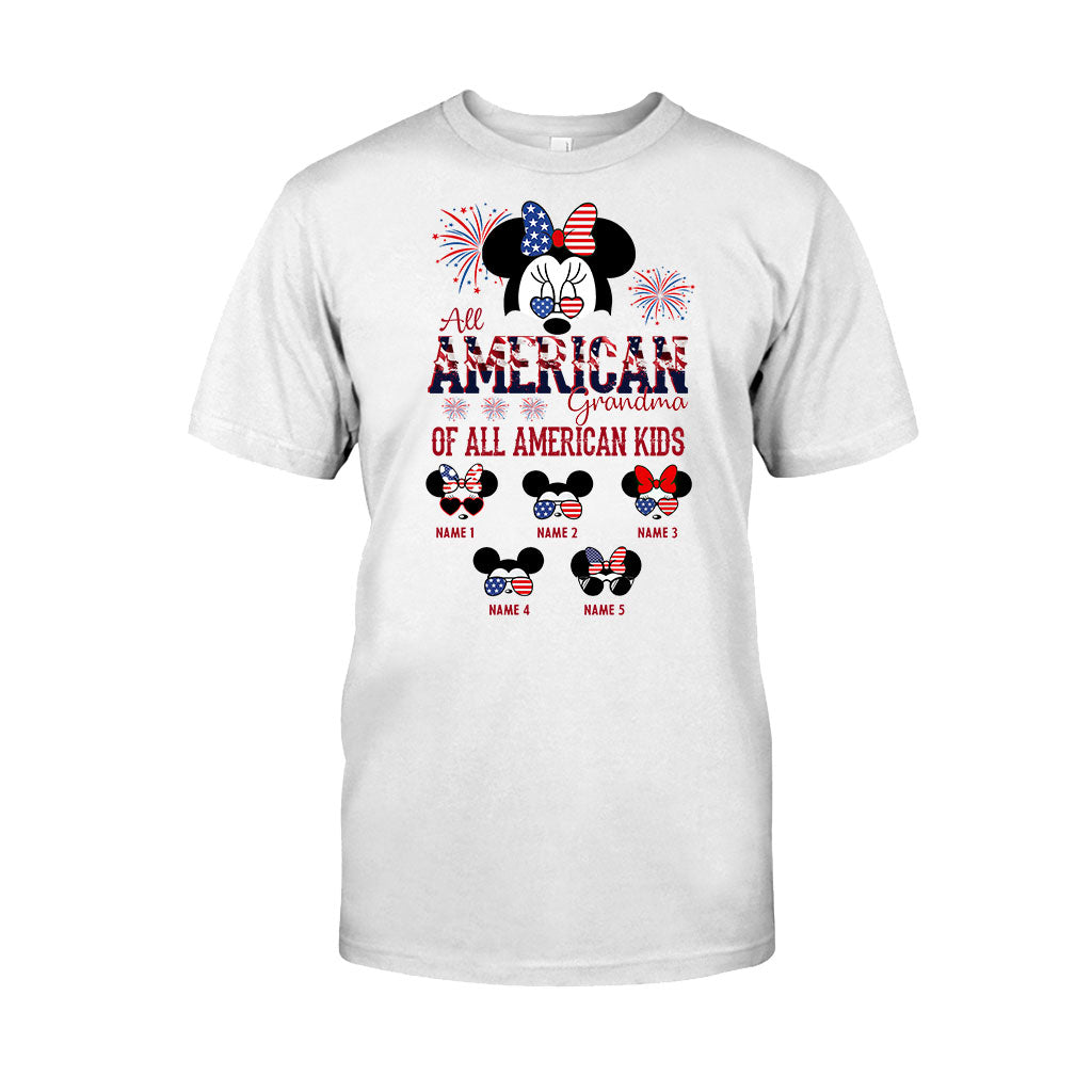 All American Grandma - Personalized Independence Day T-shirt and Hoodie