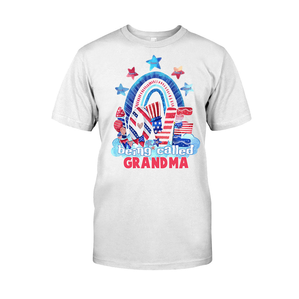 Love Being Called Grandma - Personalized Independence Day T-shirt and Hoodie
