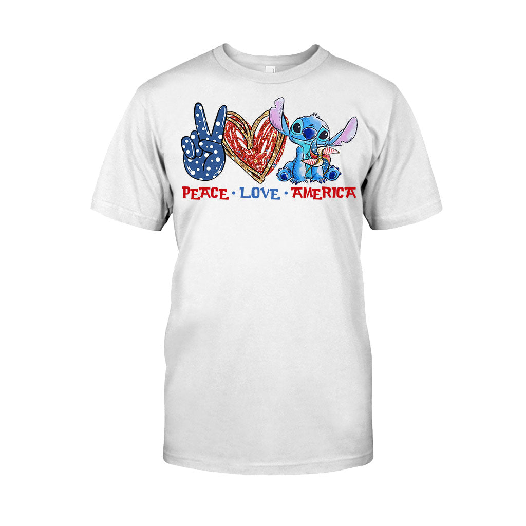 Peace Love - Independence Day Ohana T-shirt and Hoodie