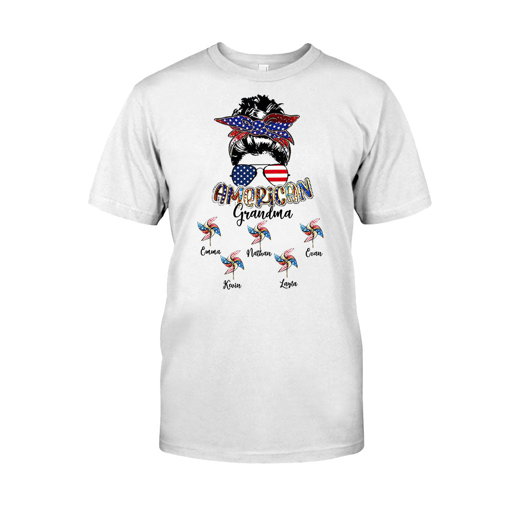 Love Being A Grandma - Personalized Independence Day Grandma T-shirt and Hoodie