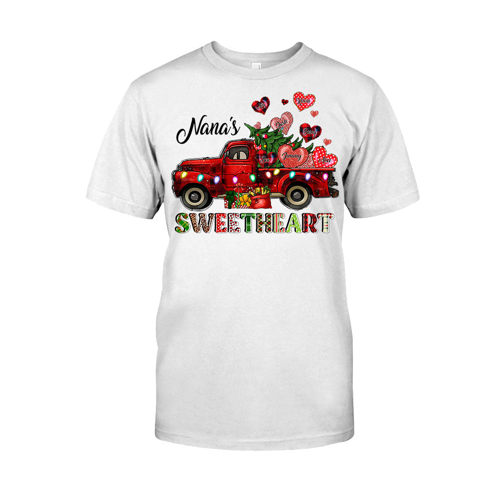 Nana's Sweetheart - Chrsitmas Personalized Grandma T-shirt and Hoodie