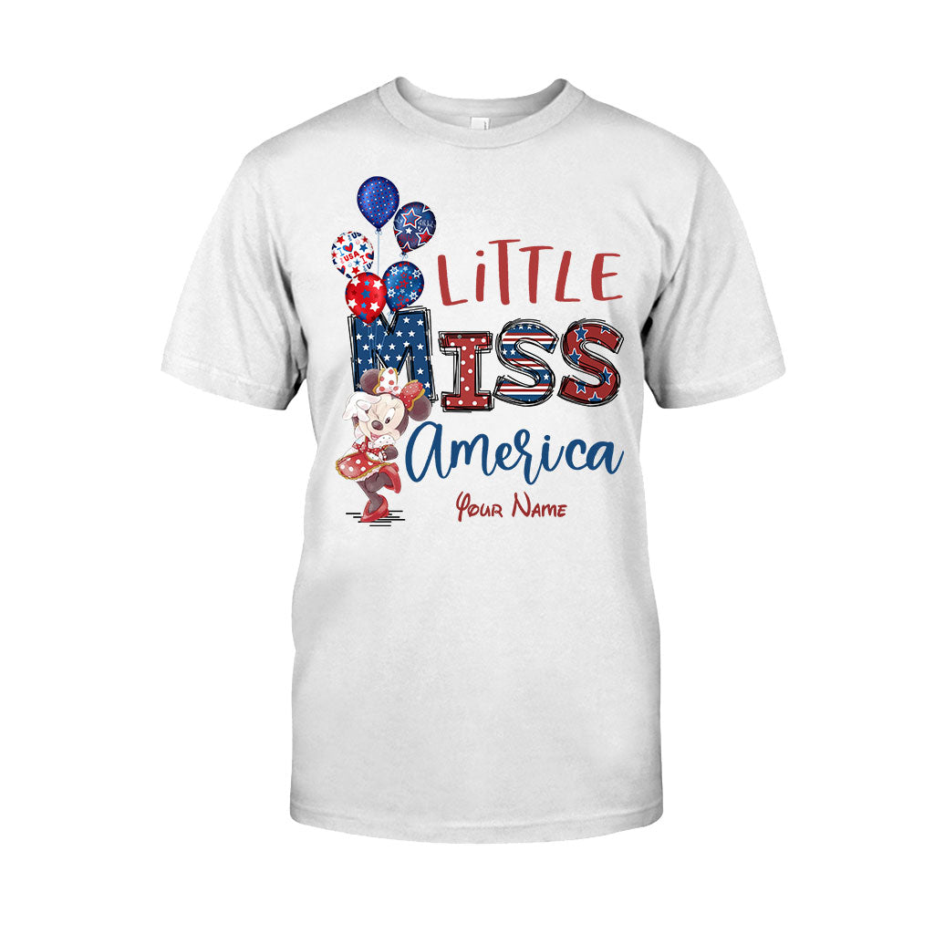 Little Miss - Personalized Independence Day Mouse T-shirt and Hoodie