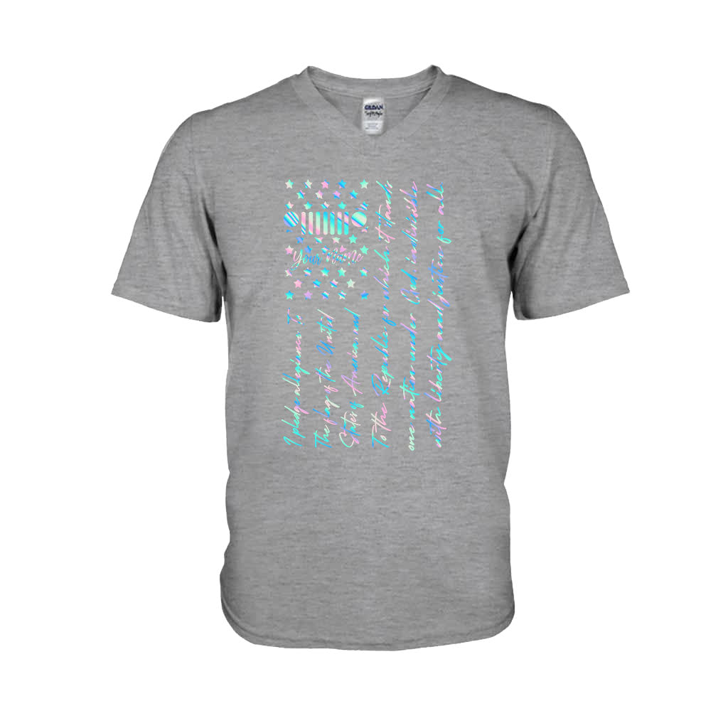 Jp Lovers Pledge Of Allegiance - Personalized Independence Day Car T-shirt and Hoodie