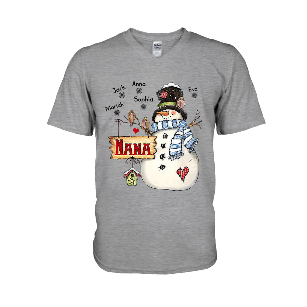 Nana Snowman - Personalized Grandma T-shirt and Hoodie