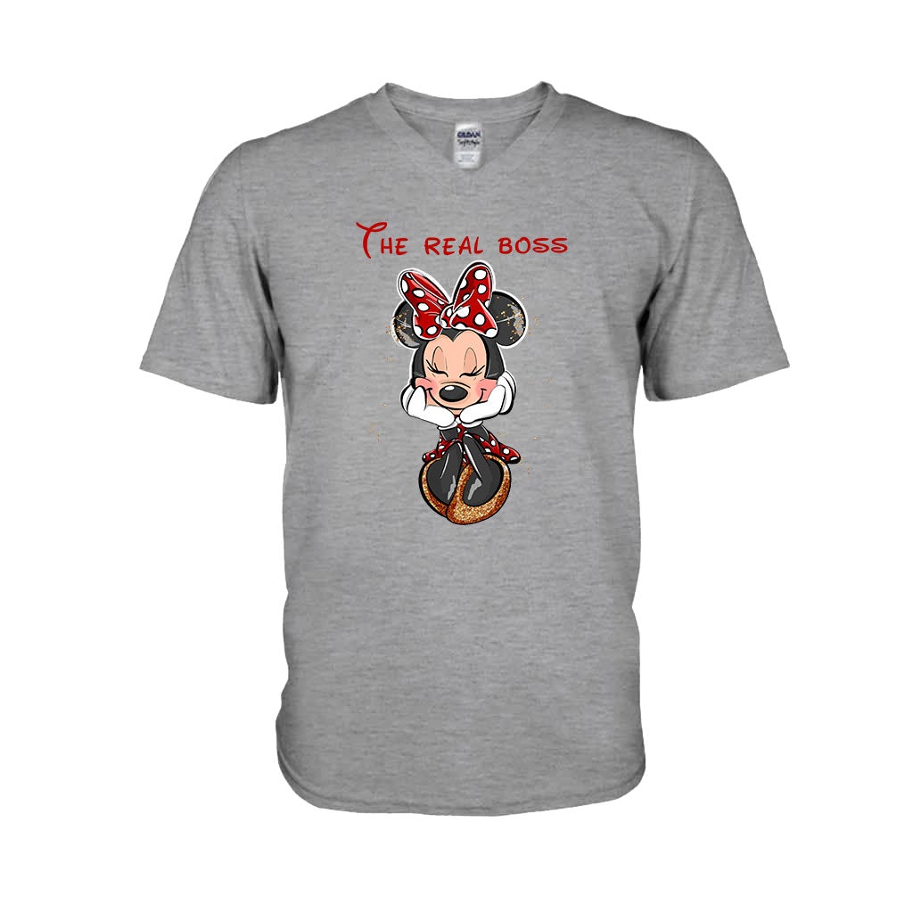 The Boss The Real Boss - Personalized Mouse T-shirt and Hoodie