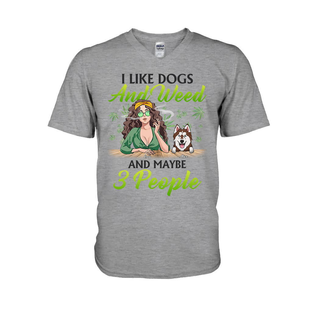 Dogs And Stoner Lover - Personalized Weed T-shirt and Hoodie