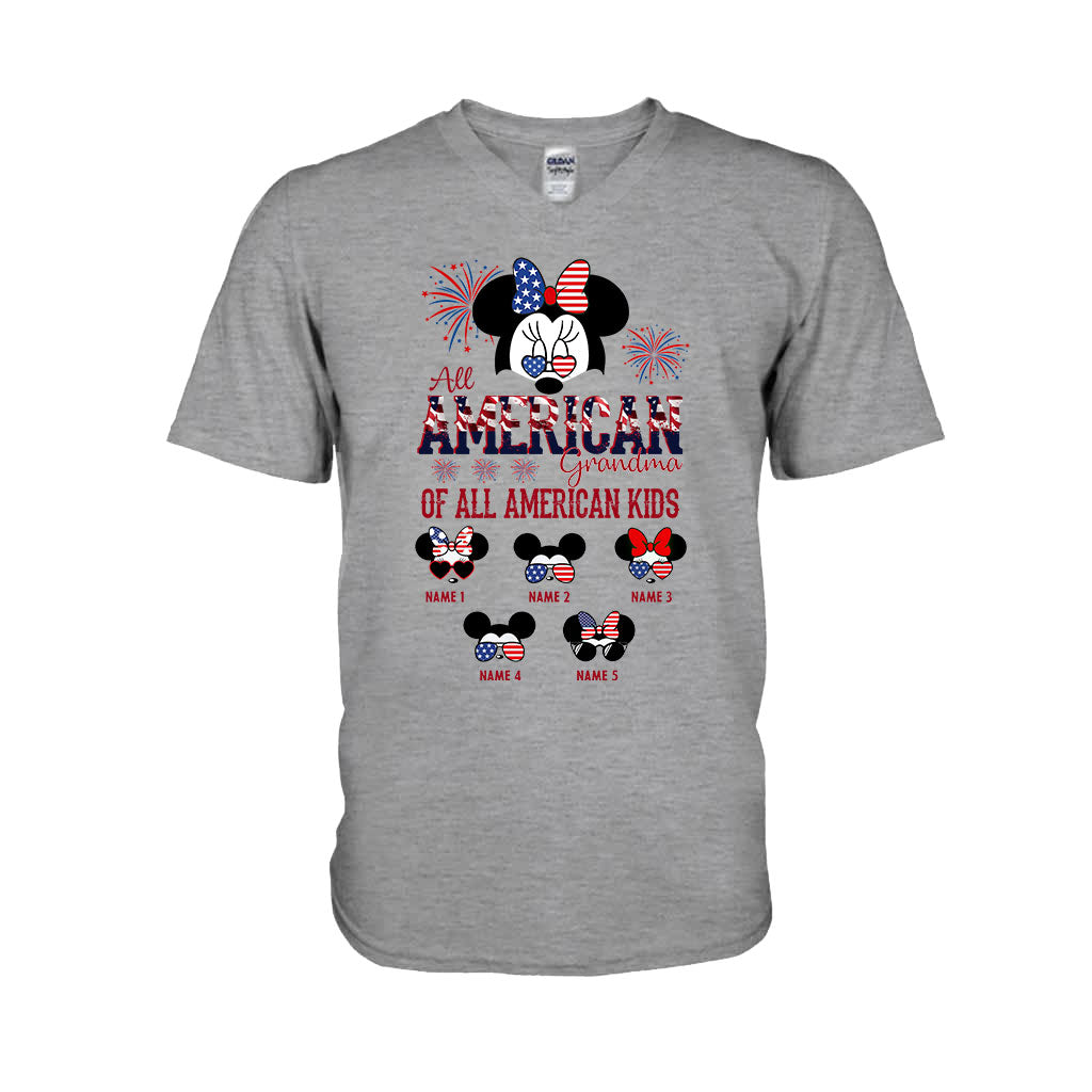 All American Grandma - Personalized Independence Day T-shirt and Hoodie