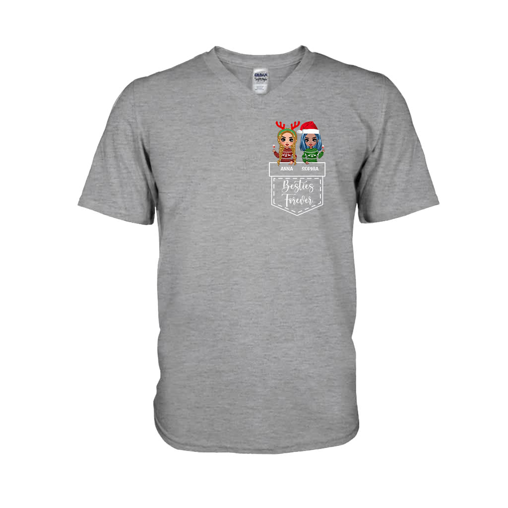 Bestie Forever - Personalized Christmas T-shirt and Hoodie