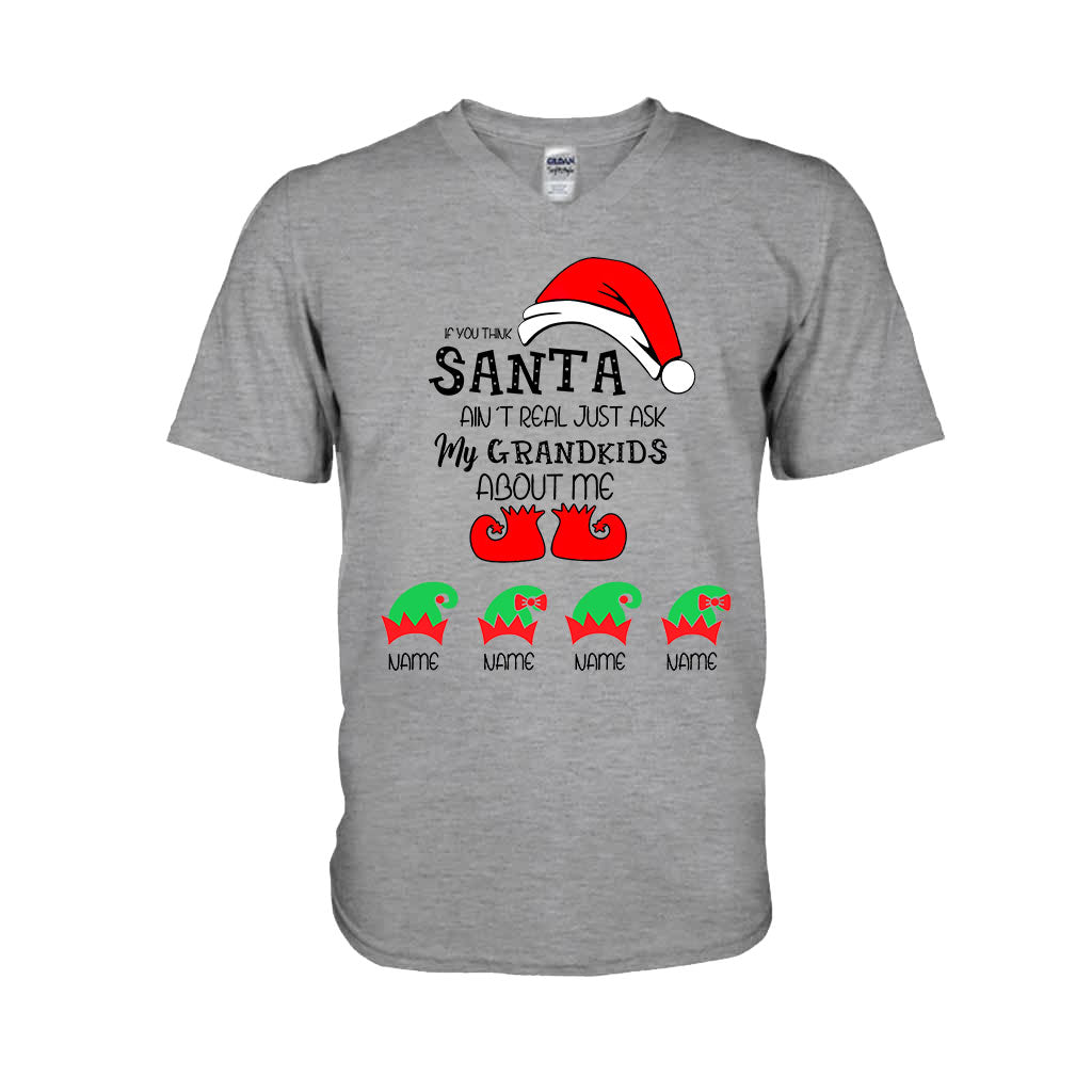 If You Think Santa Ain't Real - Personalized Christmas Grandma T-shirt and Hoodie