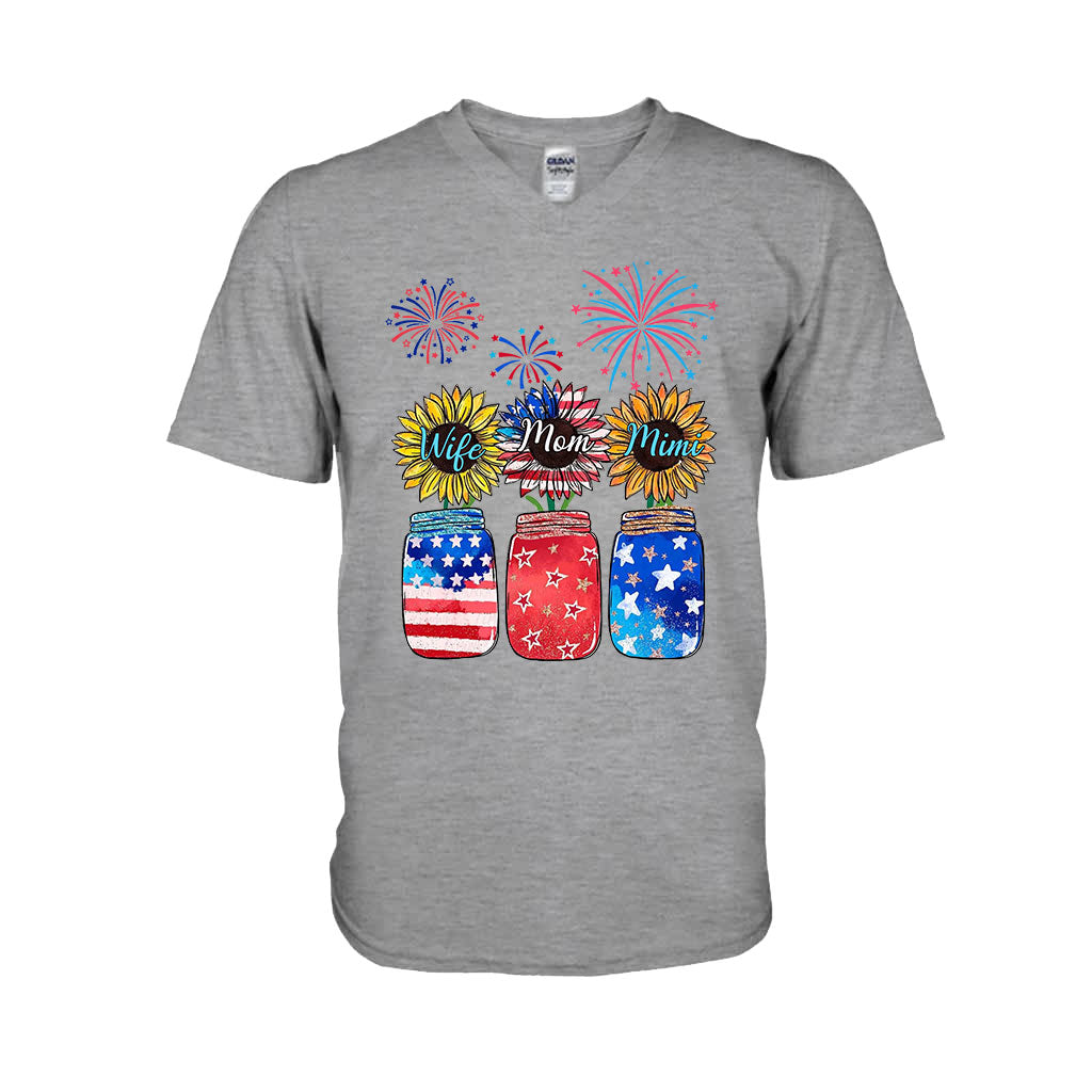 Wife Mom Grandma - Personalized Independence Day T-shirt and Hoodie