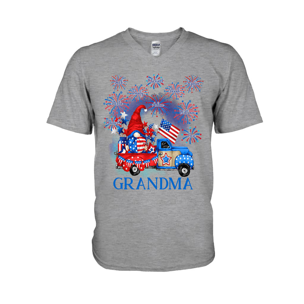 Grandma - Personalized Independence Day T-shirt and Hoodie