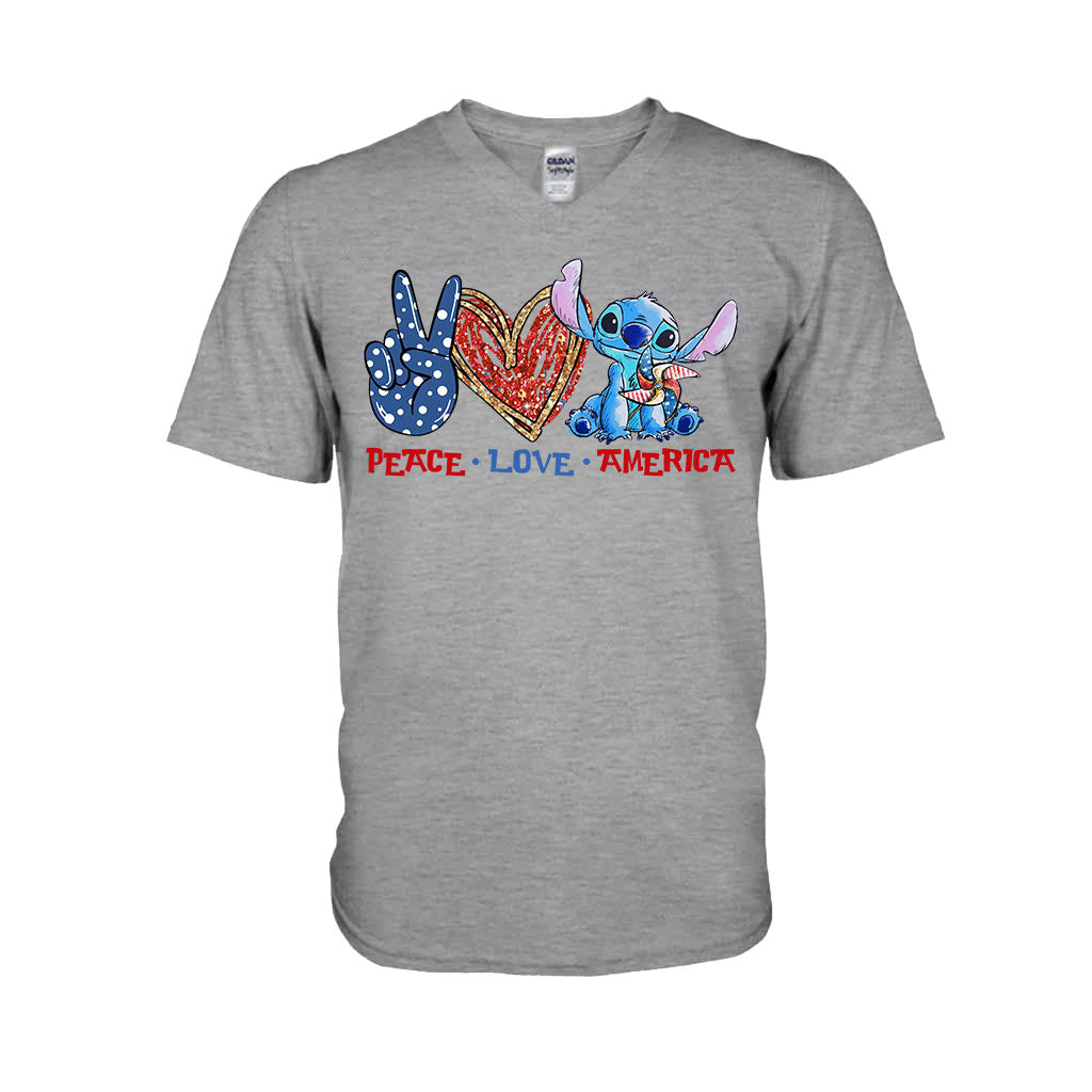 Peace Love - Independence Day Ohana T-shirt and Hoodie