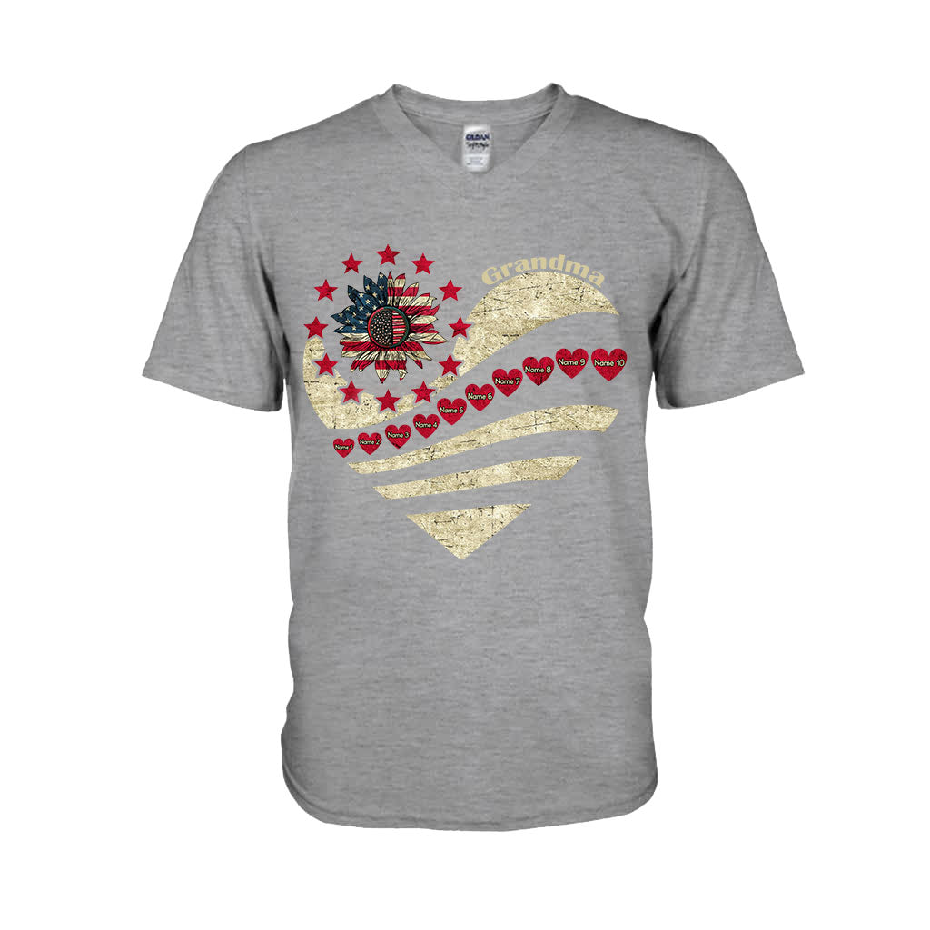 Grandma - Personalized Independence Day T-shirt and Hoodie