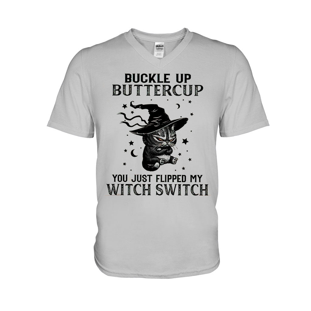 Black Cat Witch Funny Halloween T-shirt And Hoodie 082021