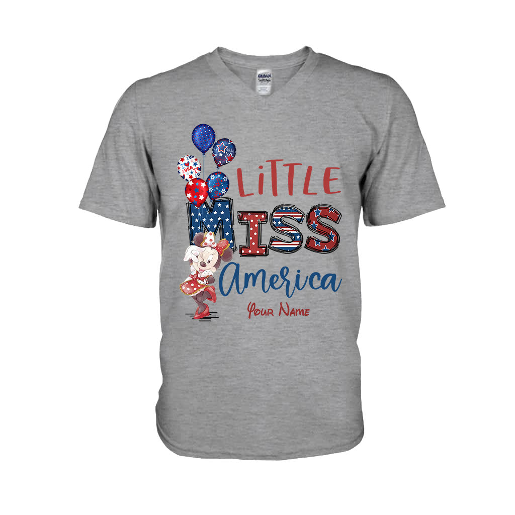 Little Miss - Personalized Independence Day Mouse T-shirt and Hoodie