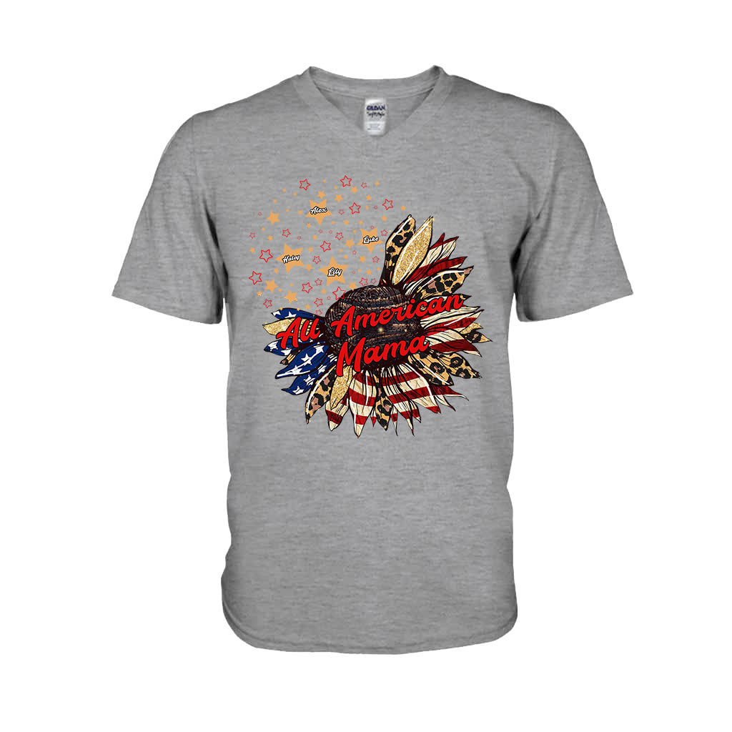 Nana's Flower - Personalized Independence Day T-shirt and Hoodie