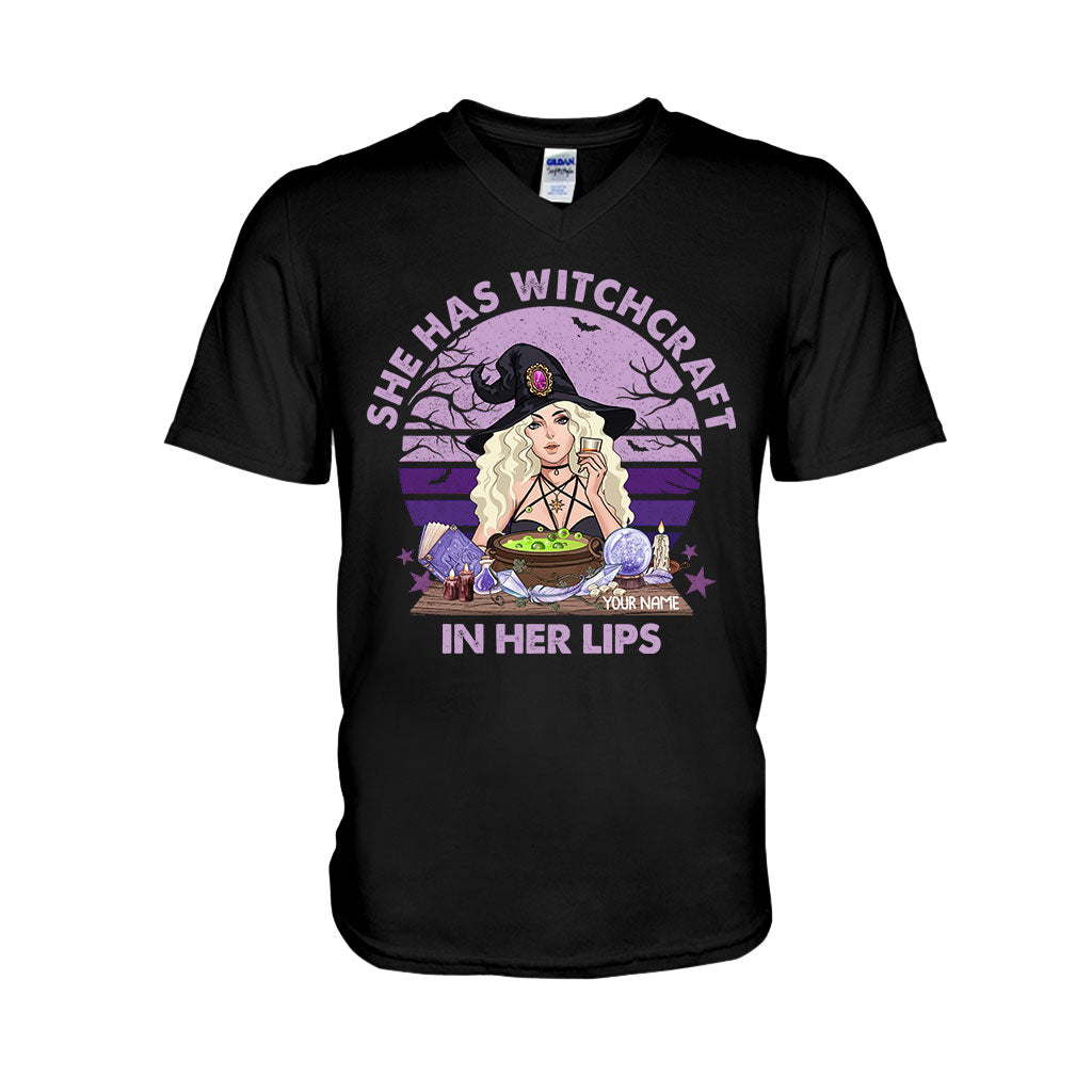 She Has Witchcraft In Her Lips - Personalized Witch T-shirt and Hoodie