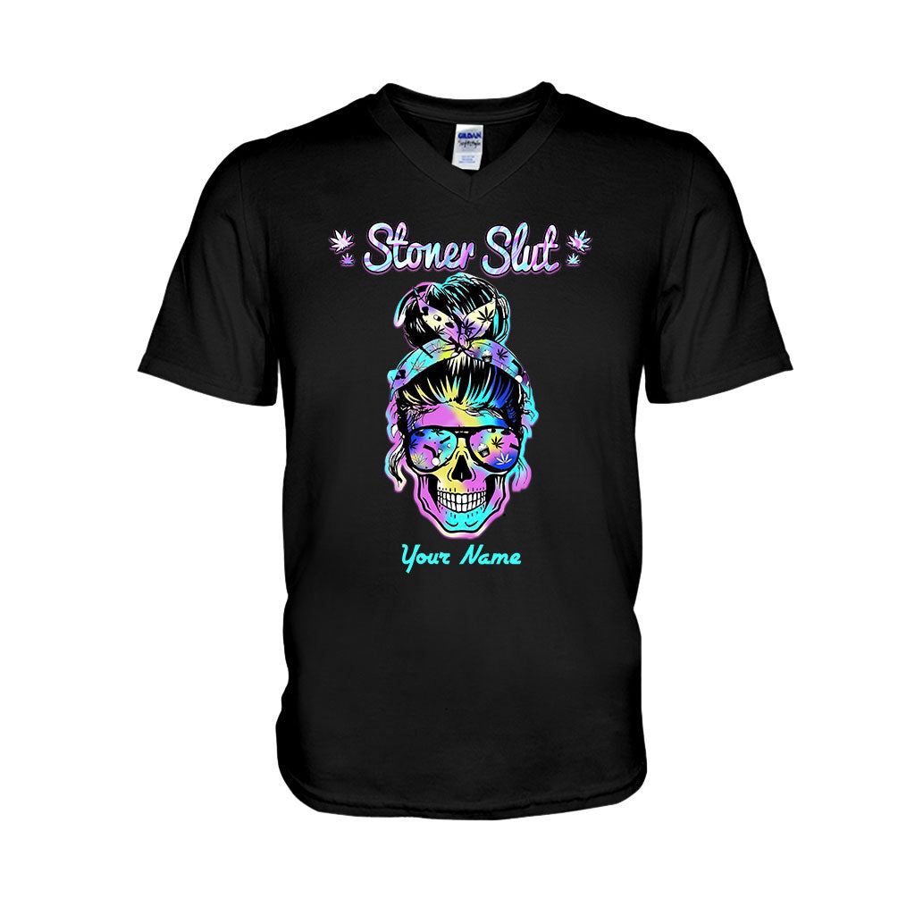 Stoner Skull - Personalized Weed T-shirt and Hoodie