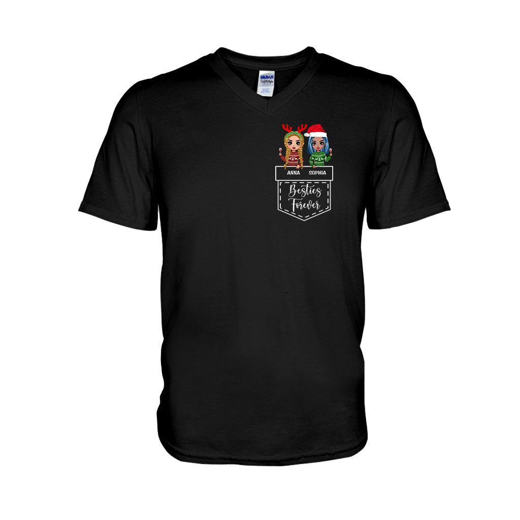 Bestie Forever - Personalized Christmas T-shirt and Hoodie