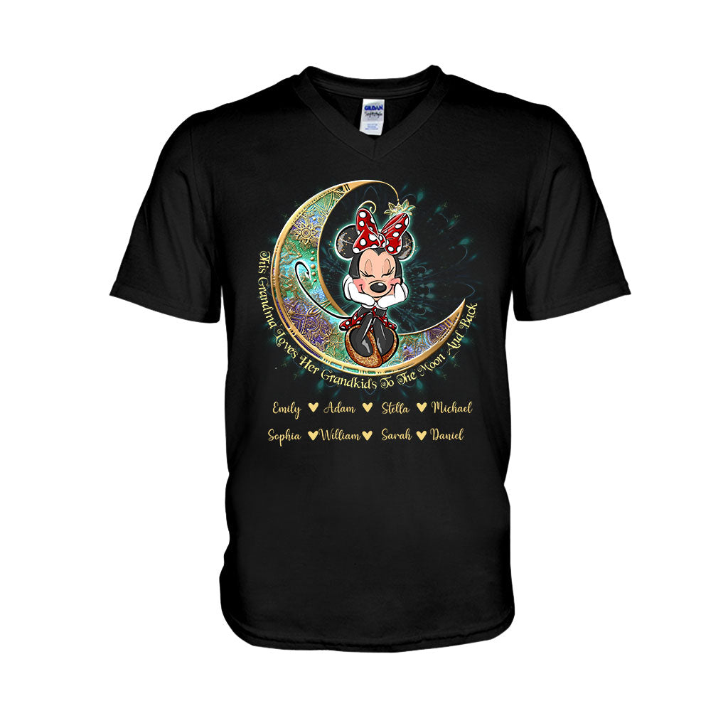 This Grandma Loves Her Grandkids To The Moon And Back - Personalized Mouse T-shirt and Hoodie