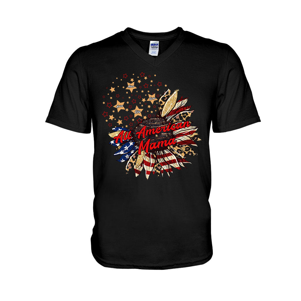 Nana's Flower - Personalized Independence Day T-shirt and Hoodie