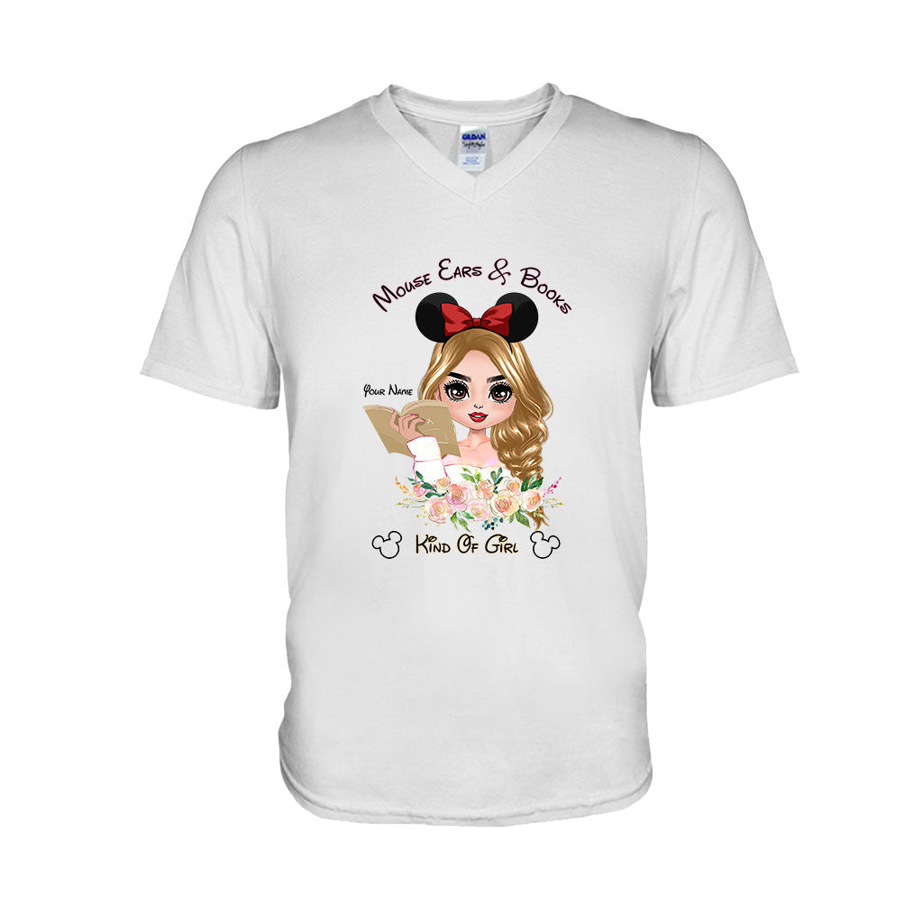 Mouse Ears And Book Kind Of Girl - Personalized T-shirt and Hoodie