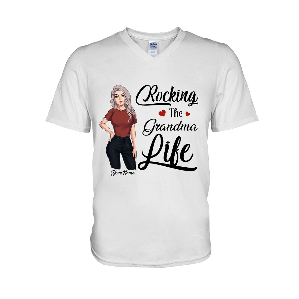 Rocking The Grandma Life - Personalized Mother's Day T-shirt and Hoodie