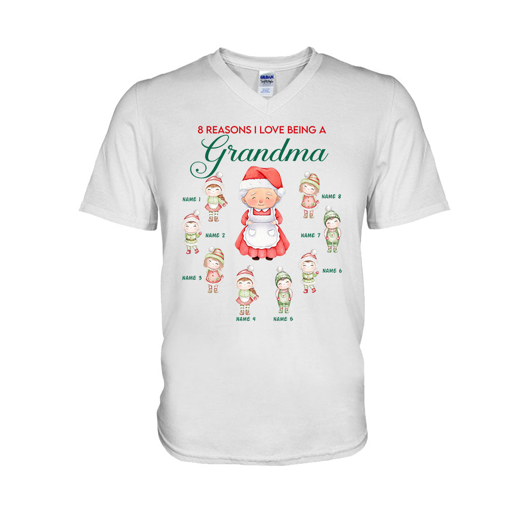 Reasons I Love Being A Grandma - Personalized Christmas Grandma T-shirt and Hoodie