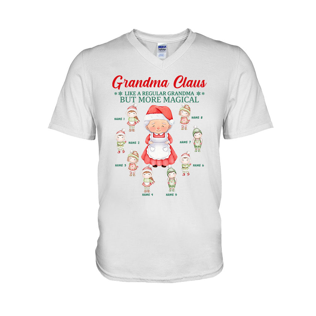 Grandma Claus - Personalized Christmas Grandma T-shirt and Hoodie