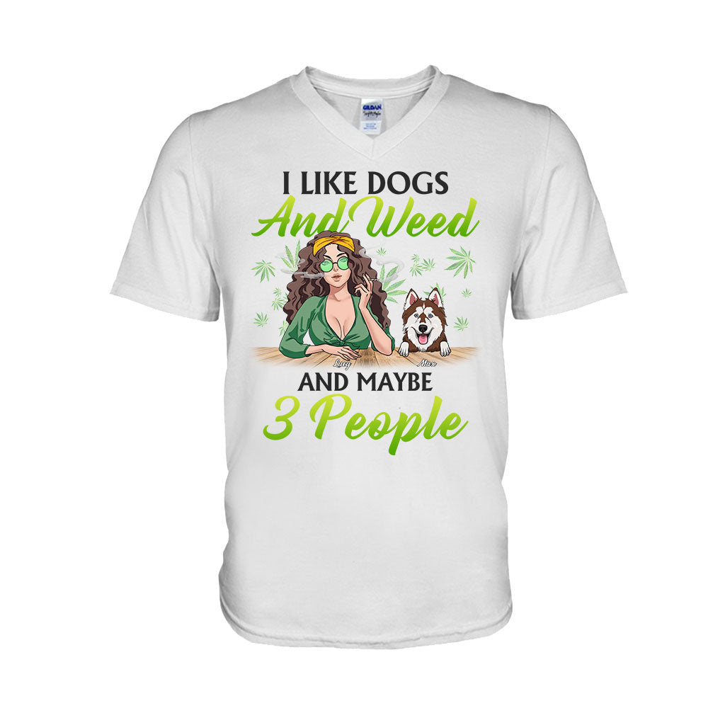 Dogs And Stoner Lover - Personalized Weed T-shirt and Hoodie